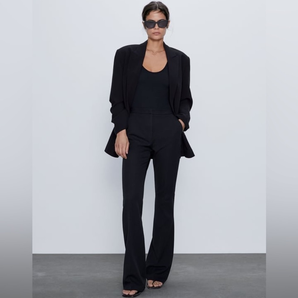 ZARA Black Flare Pants NWT